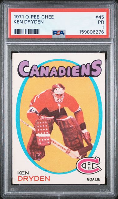 1971-72 O-Pee-Chee #45 Ken Dryden PSA 1 (Rookie)