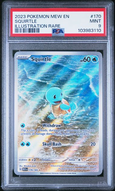 2023 Pokemon 151 #170 Squirtle- Illustration Rare PSA 9
