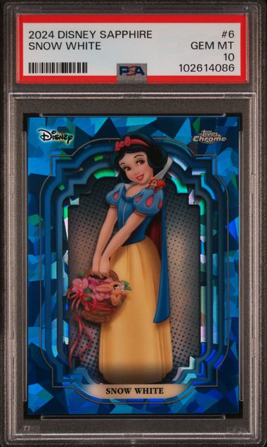 2024 Topps Chrome Disney Sapphire #6 Snow White PSA 10