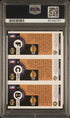 1996-97 Collector's Choice Lakers Team Mini Gold #L1 Kobe Bryant/Elden Campbell/Derek Fisher PSA 8 (Rookie)