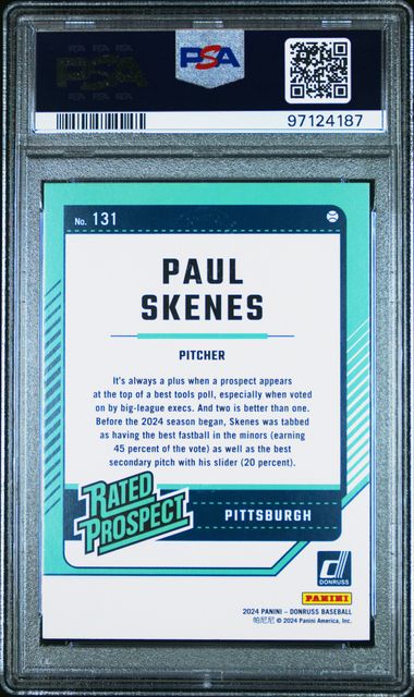2024 Donruss Red & Blue #131 Paul Skenes PSA 9