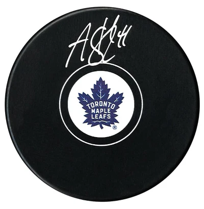 Anthony Stolarz Autographed Toronto Maple Leafs Puck (COJO Sports)