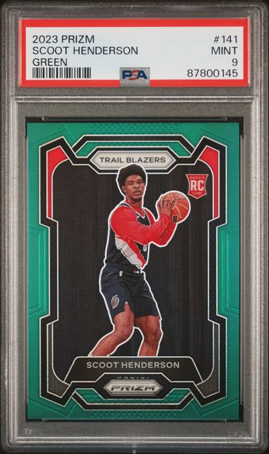 2023-24 Panini Prizm Green Prizm #141 Scoot Henderson PSA 9 (Rookie) | Eastridge Sports Cards