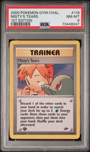 2000 Pokemon Gym Challenge 1st Edition #118 Misty's Tears PSA 8