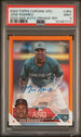 2023 Topps Chrome Update '23 All Star Game Auto Orange Refractor #JRA Jose Ramirez #12/25 PSA 9