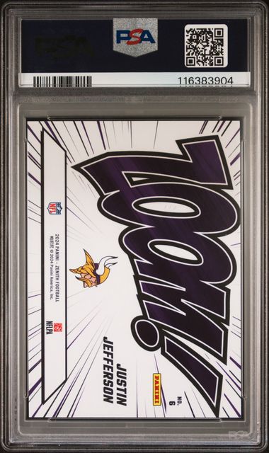 2024 Zenith Zoom Red #6 Justin Jefferson #39/99 PSA 9