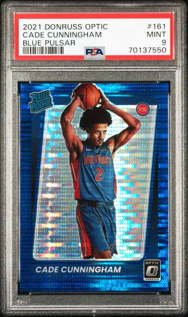 2021-22 Donruss Optic Blue Pulsar #161 Cade Cunningham PSA 10 (Rookie)