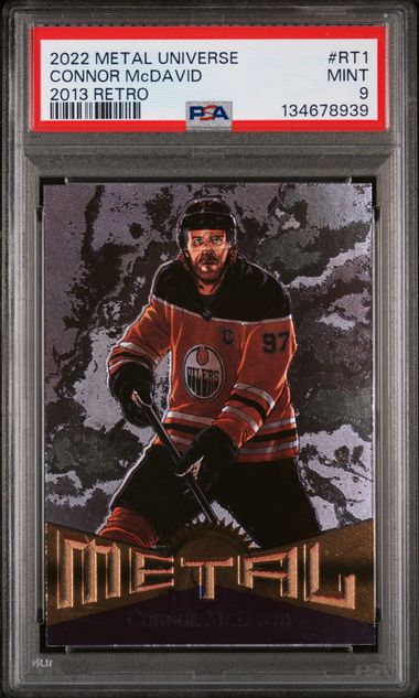 2022-23 Metal Universe 2013 Retro #RT1 Connor McDavid PSA 9