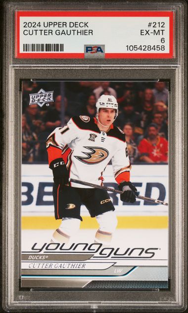 2024-25 Upper Deck #212 Cutter Gauthier PSA 6 (Rookie) | Eastridge Sports Cards