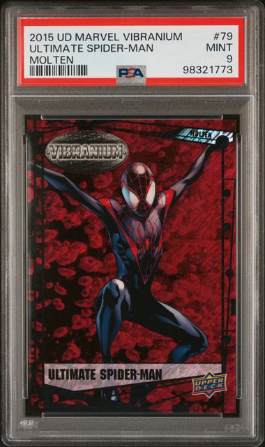 2015 Upper Deck Marvel Vibranium Molten #79 Ultimate Spider-Man #053/299 PSA 9 | Eastridge Sports Cards