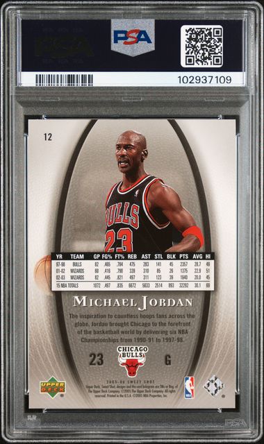 2005-06 Upper Deck Sweet Shot #12 Michael Jordan PSA 9