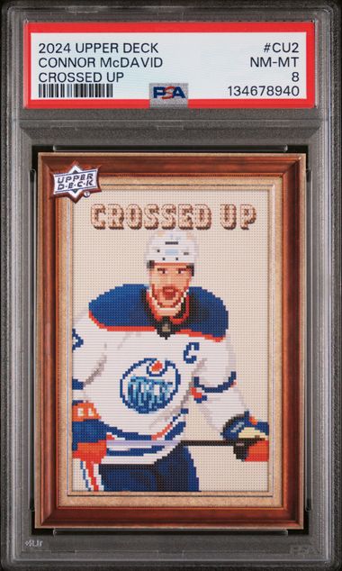 2024-25 Upper Deck Crossed Up #CU2 Connor McDavid PSA 8