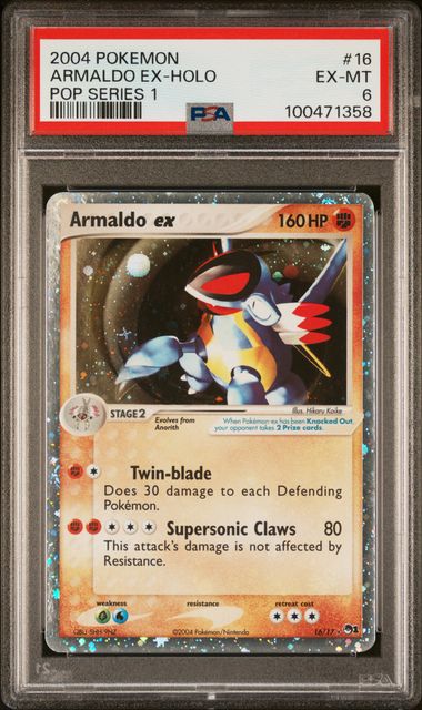 2004 Pokemon Pop Series 1 #16 Armaldo- Holo PSA 6