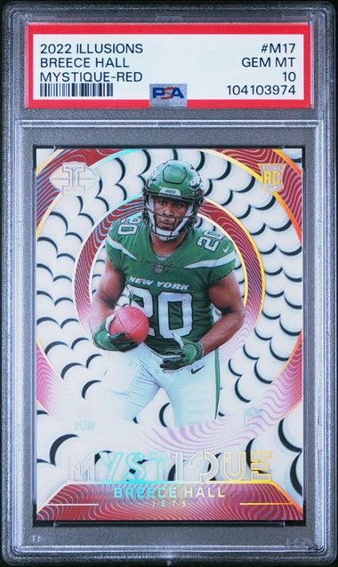 2022 Panini Illusions Mystique Red #M17 Breece Hall #176/199 PSA 10 (Rookie)