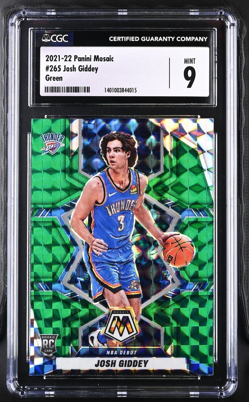 2021-22 Panini Mosaic Green #265 Josh Giddey CGC 9 (Rookie)