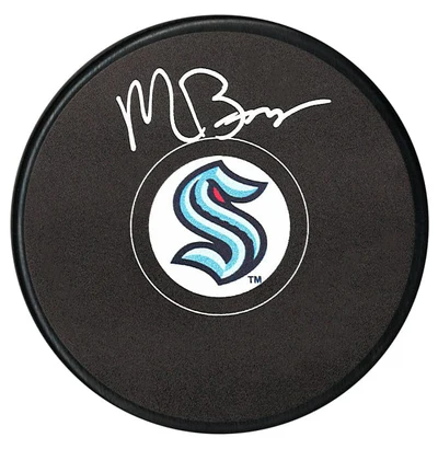 Matty Beniers Autographed Seattle Kraken Puck (COJO Sports)