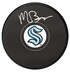 Matty Beniers Autographed Seattle Kraken Puck (COJO Sports)