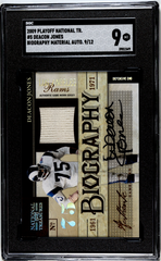 2009 Playoff National Treasures Biography Materials Signature #5 Deacon Jones #9/12 SGC 9 | Eastridge Sports Cards
