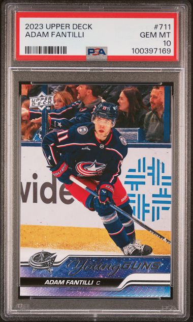 2023-24 Upper Deck #711 Adam Fantilli PSA 10 (Rookie)