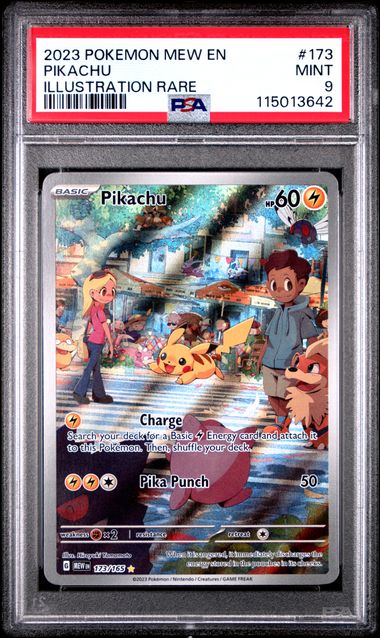 2023 Pokemon 151 #173 Pikachu- Illustration Rare PSA 9