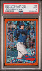 2024 Topps Silver Pack Chrome Orange Refractors #2T89C64 Pete Crow-Armstrong #09/25 PSA 9 (Rookie) | Eastridge Sports Cards