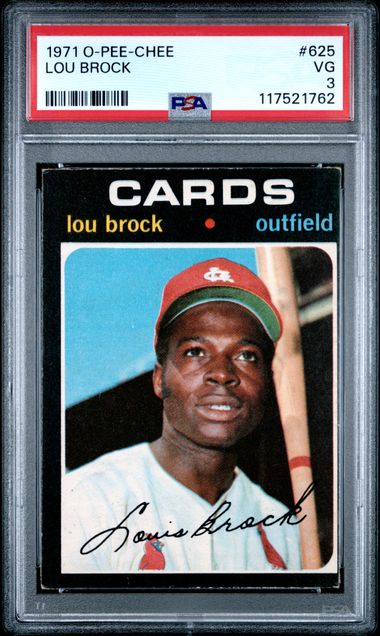 1971 O-Pee-Chee #625 Lou Brock PSA 3