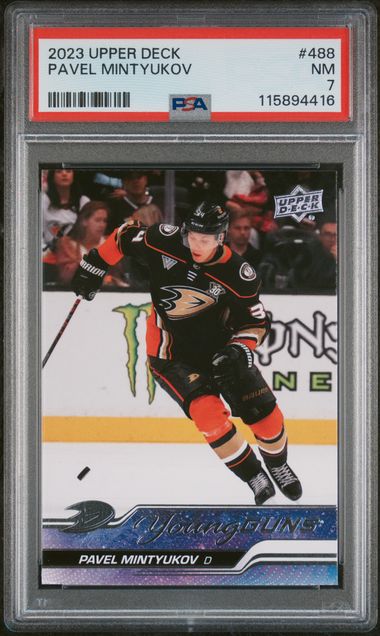 2023-24 Upper Deck #488 Pavel Mintyukov PSA 7 (Rookie)