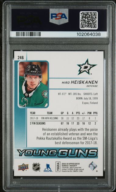 2018-19 Upper Deck #246 Miro Heiskanen PSA 9 (Rookie)