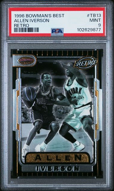 1996-97 Bowman's Best Retro #TB13 Allen Iverson PSA 9 (Rookie)