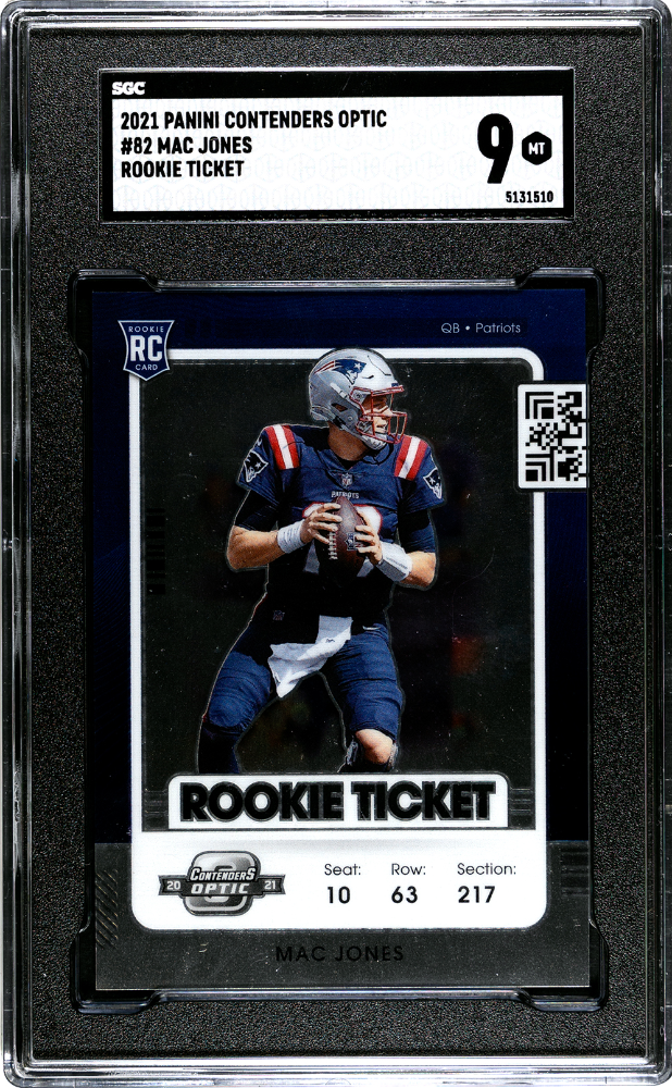 2021 Panini Contenders Optic Rookie Ticket #82 Mac Jones SGC 9 (Rookie)