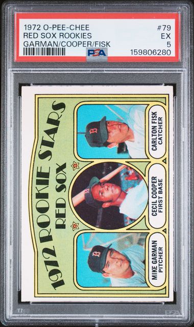 1972 O-Pee-Chee #79 Mike Garman/Cecil Cooper/ Carlton Fisk PSA 5 (Rookie)