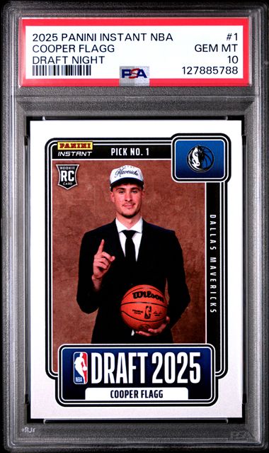 2025-26 Panini Instant NBA Draft Night #1 Cooper Flagg PSA 10 (Rookie)