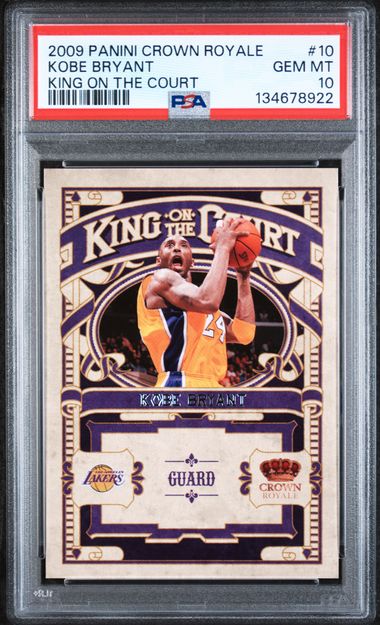 2009-10 Panini Crown Royale King on the Court #10 Kobe Bryant PSA 10