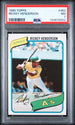 1980 Topps #482 Rickey Henderson PSA 7 (Rookie)