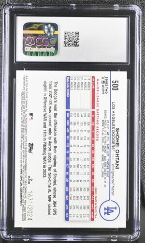 2024 Topps Gold #500 Shohei Ohtani #1671/2024 CGC 8.5