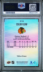 2023-24 Upper Deck Allure Color Flow Yellow Green #CF16 Connor Bedard PSA 10 (Rookie) | Eastridge Sports Cards