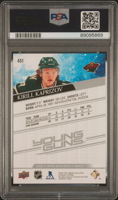 2020-21 Upper Deck #451 Kirill Kaprizov PSA 9 (Rookie)