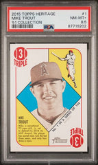 2015 Topps Heritage '51 Collection #1 Mike Trout PSA 8.5 | Eastridge Sports Cards