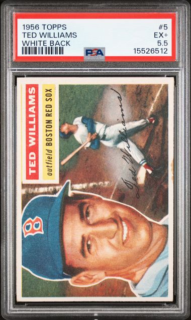 1956 Topps White Back #5 Ted Williams PSA 5.5 | Eastridge Sports Cards