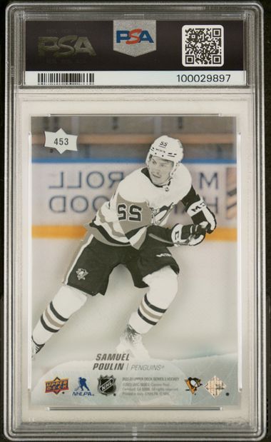 2022-23 Upper Deck Clear Cut #453 Samuel Poulin PSA 10 (Rookie)