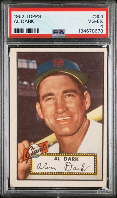 1952 Topps #351 Al Dark PSA 4