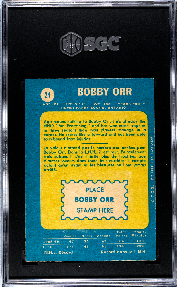 1969-70 O-Pee-Chee #24 Bobby Orr SGC 5 | Eastridge Sports Cards