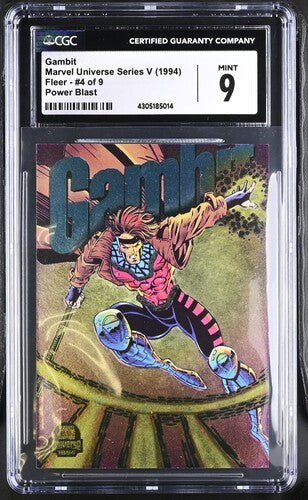 1994 Marvel Universe Series V Power Blast #4 Gambit CGC 9