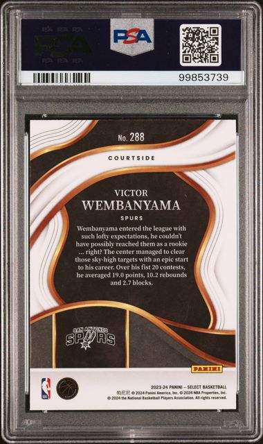 2023-24 Panini Select Blue #288 Victor Wembanyama PSA 9 (Rookie)