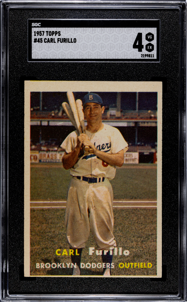1957 Topps #45 Carl Furillo SGC 4