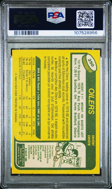 1980-81 O-Pee-Chee #250 Wayne Gretzky PSA 6 | Eastridge Sports Cards
