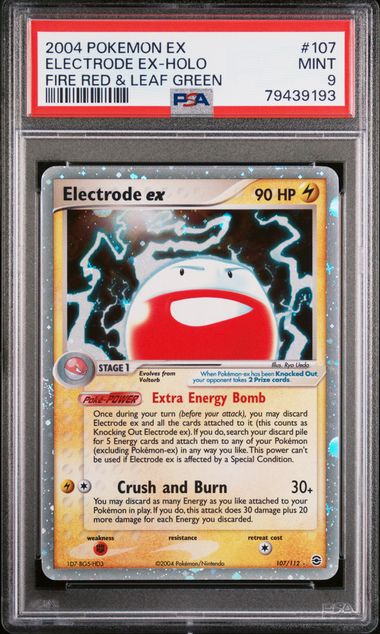 2004 Pokemon Fire Red & Leaf Green #107 Electrode ex- Holo PSA 9