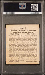 1937-38 V356 World Wide Gum #1 Charlie Conacher PSA 3 | Eastridge Sports Cards