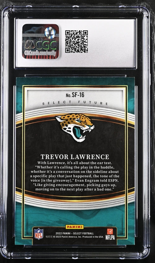 2022 Panini Select Select Future #SF-16 Trevor Lawrence CGC 9.5