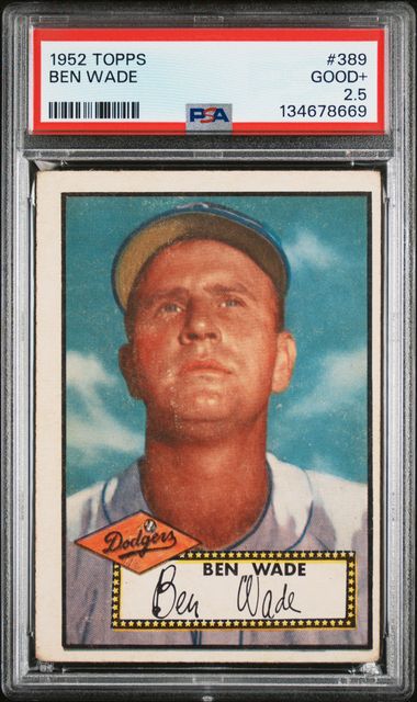 1952 Topps #389 Ben Wade PSA 2.5